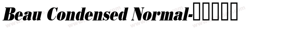 Beau Condensed Normal字体转换